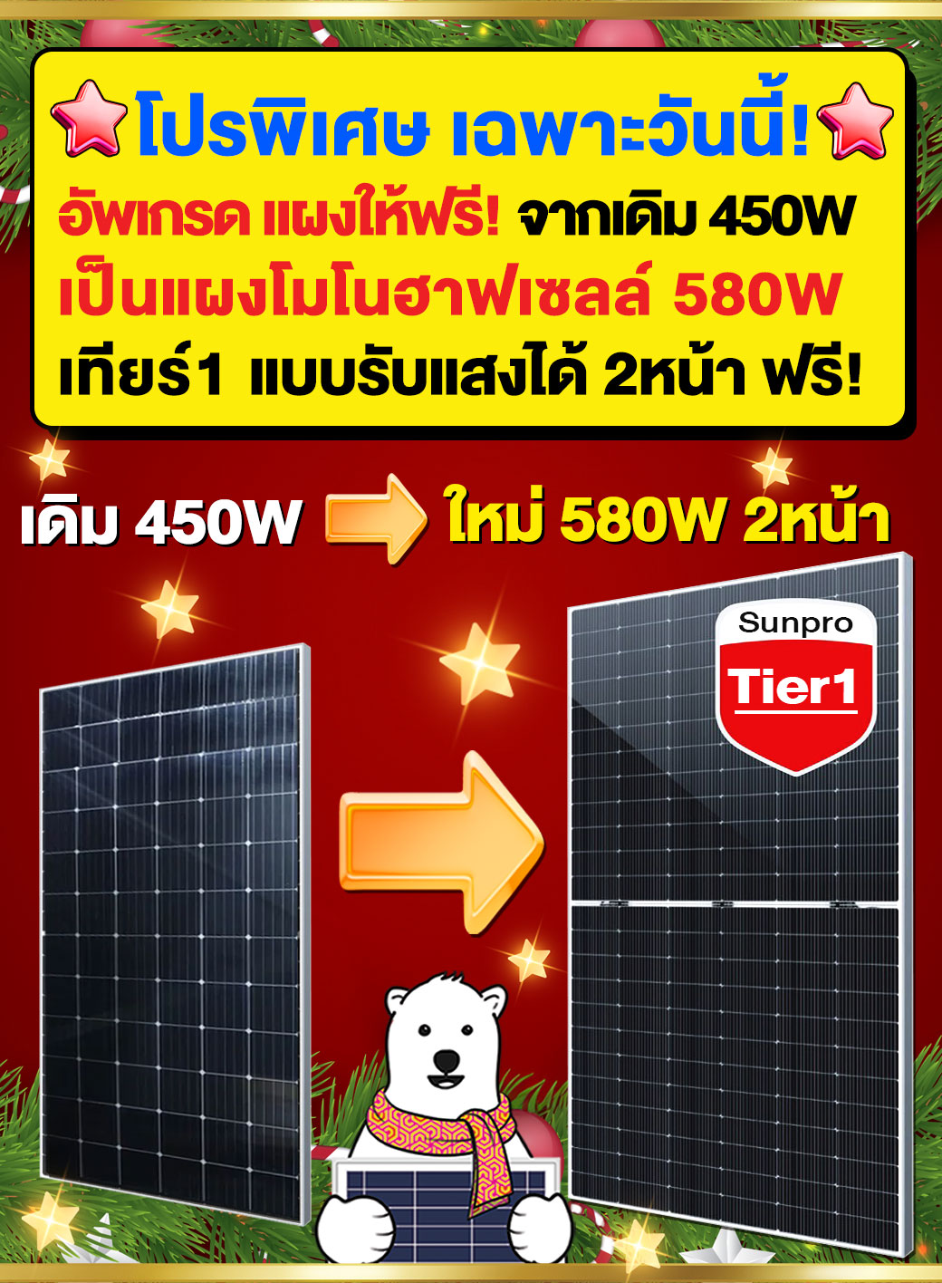 โปรอัพเกรดแผงฟรี2025